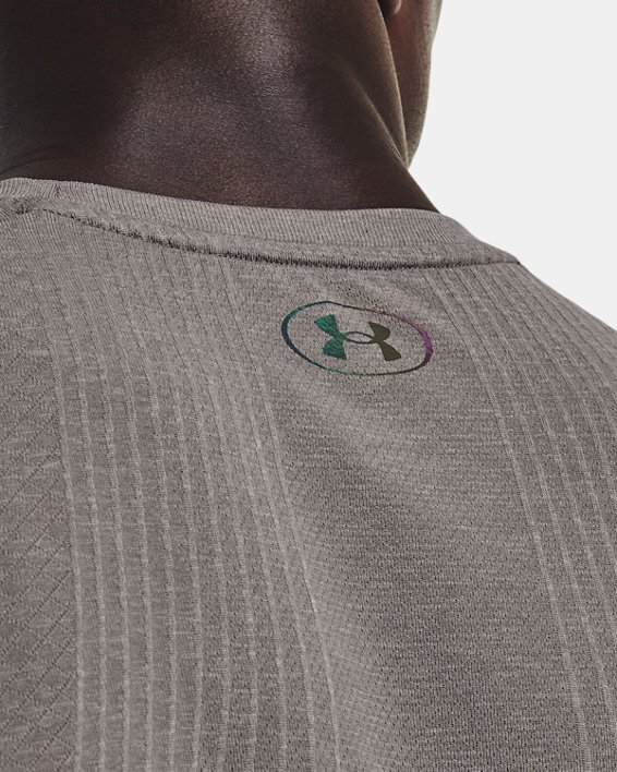 Men's UA RUSH™ Seamless Long Sleeve, Gray, pdpMainDesktop image number 3
